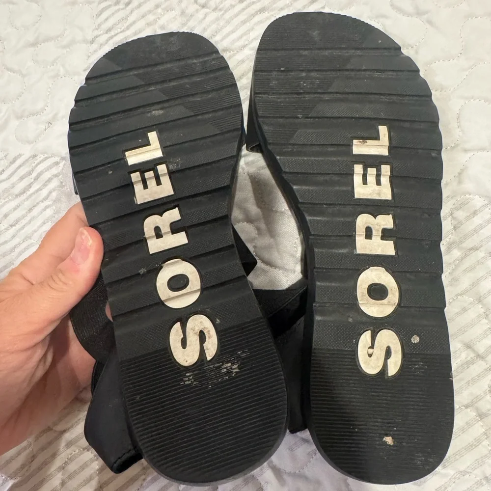 Sorel Ella Li black Strappy Sandals - Picture 6 of 8